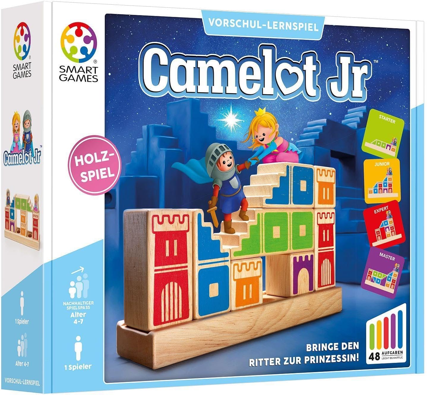 SmartGames Camelot Jr. — O Jogo de Lógica em Madeira para Crianças dos 4 aos 9 Anos