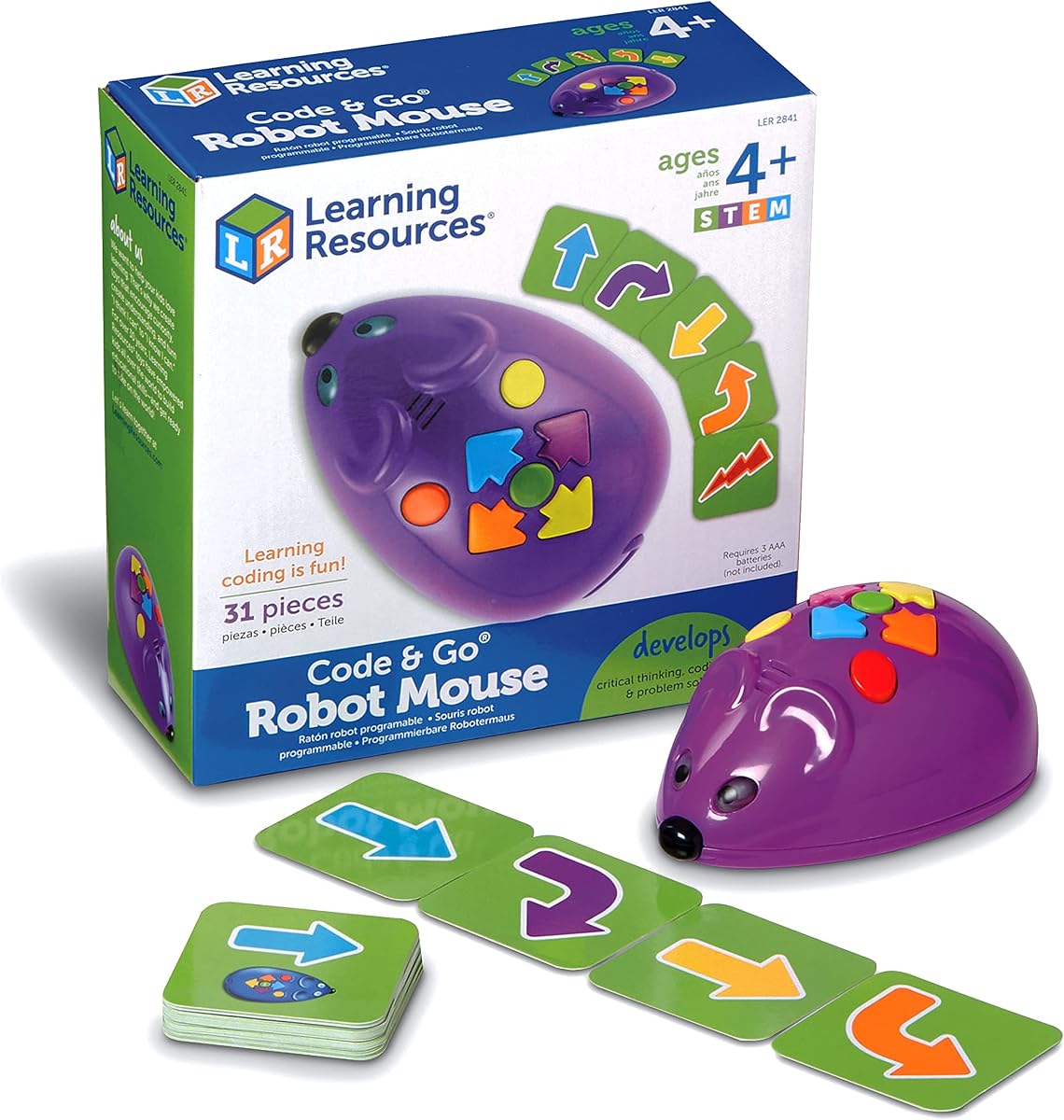 Rato Robô Code & Go da Learning Resources: programar sem ecrã dos 4 aos 8 anos