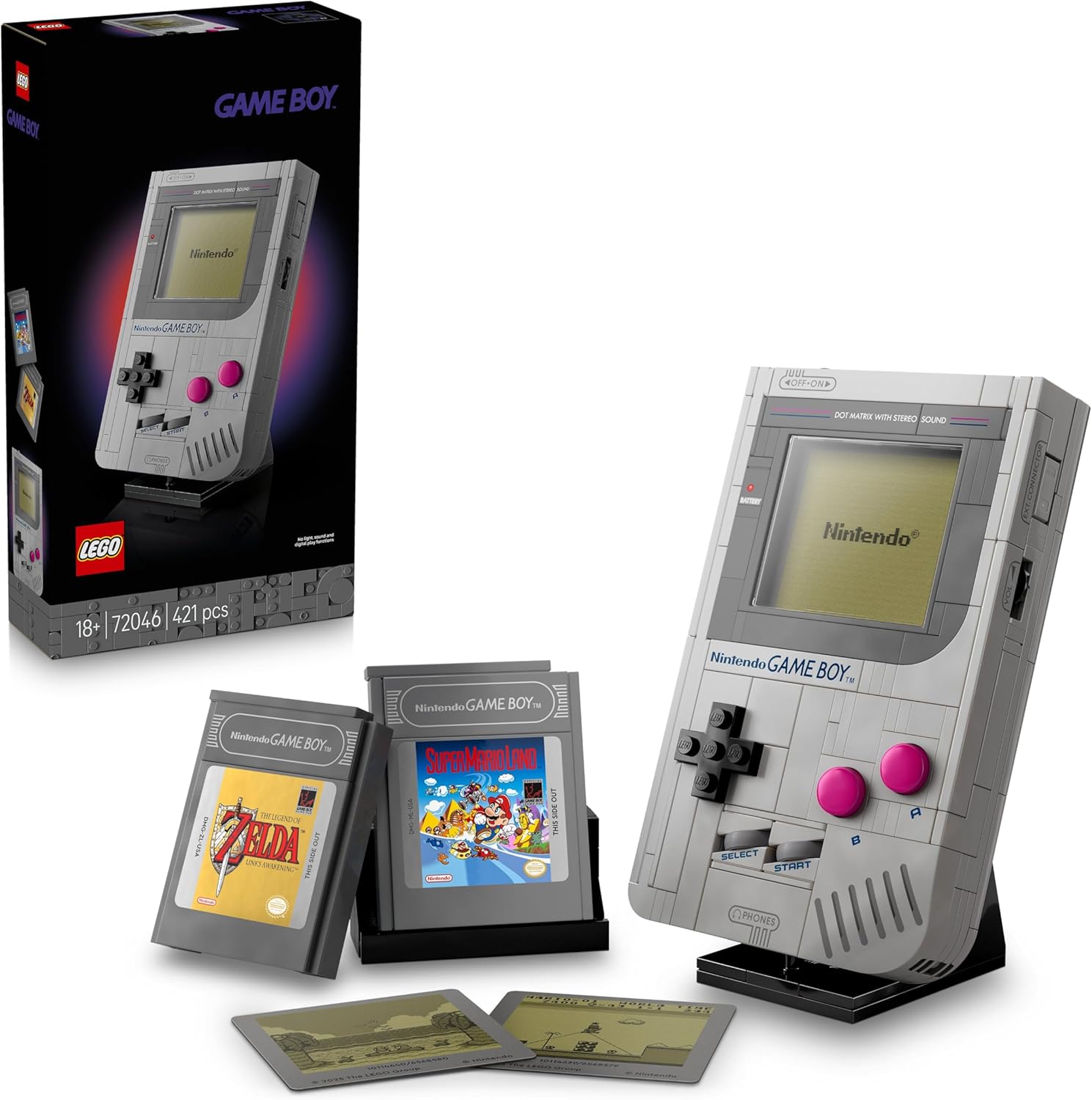 LEGO Super Mario Game Boy 72046 - réplica da consola Game Boy da Nintendo em peças LEGO